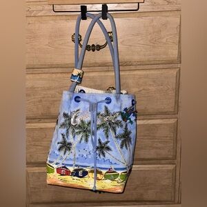 Tropical Caribbean Soul “Relax” Beach Print Bucket Bag #Perfect Vacation Bag 🌴